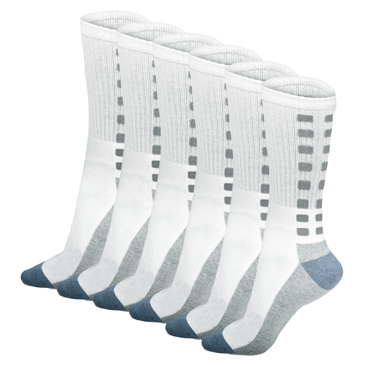 Athletic Socks - Pair of 6 - White