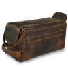 Brown Color - Leather Dop/Toiletry Bag 
