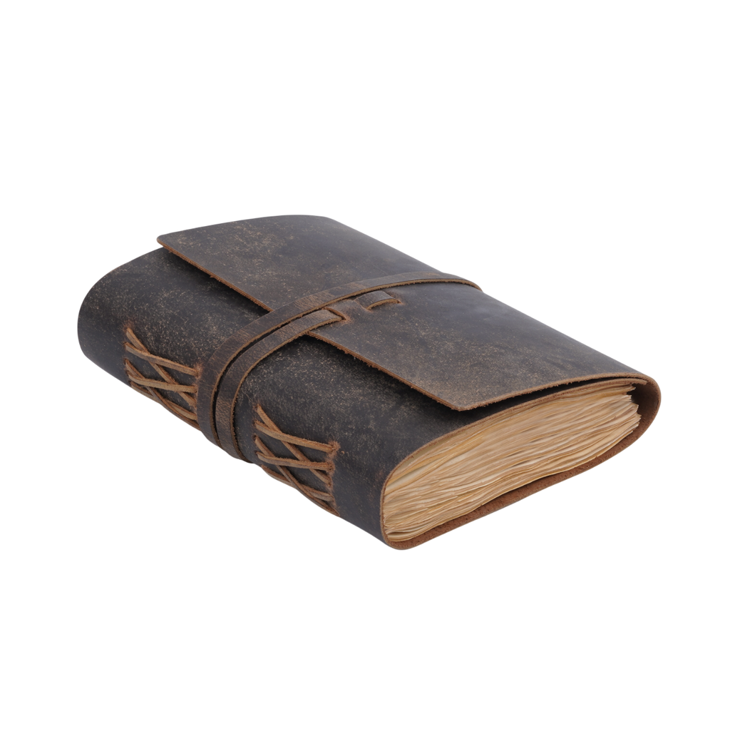 Lined Vintage Paper Notebook- Distressed Brown