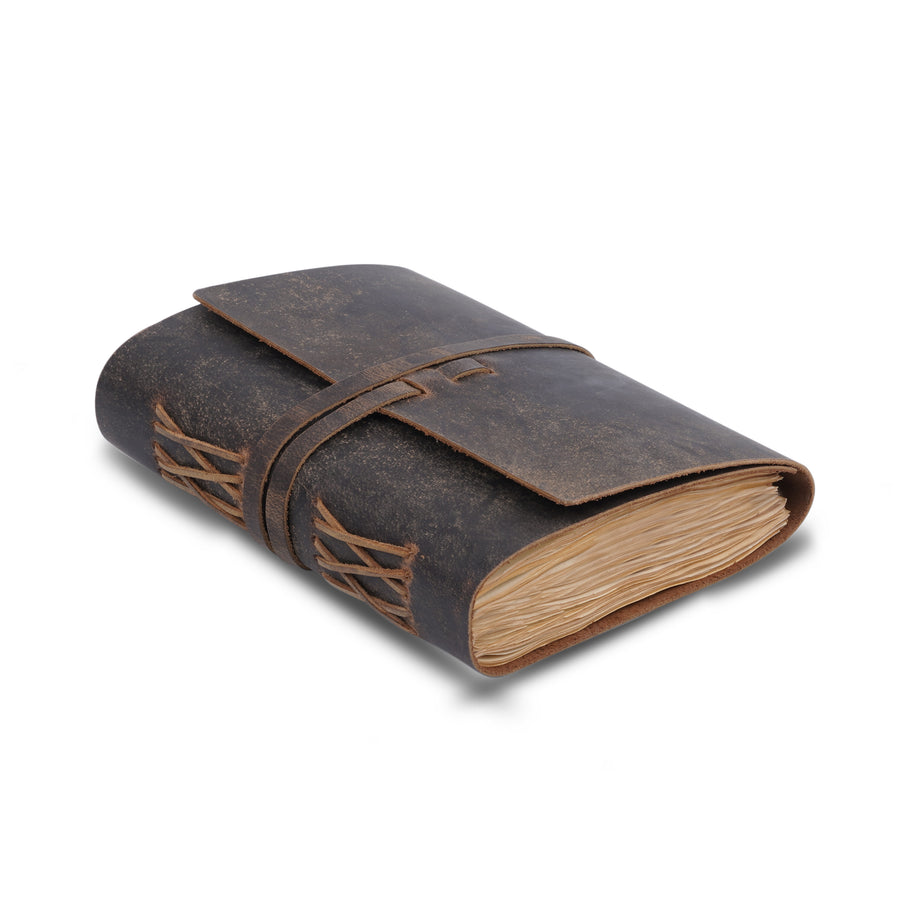 Vintage Leather Journal - Lined Paper Notebook-1