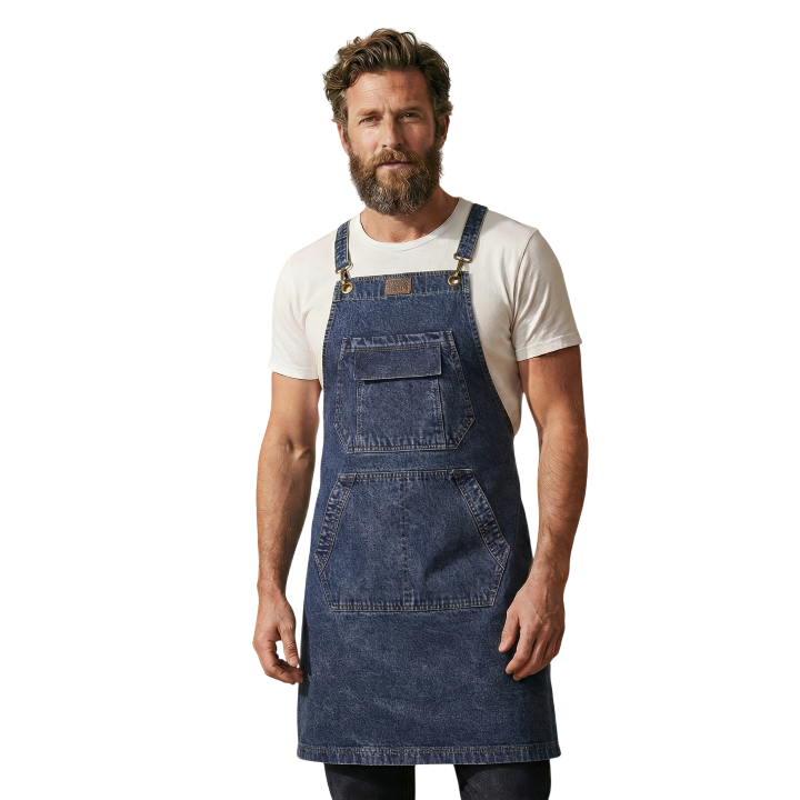 Denim Apron for Men & Women – DARKBLUE (M-XXL)