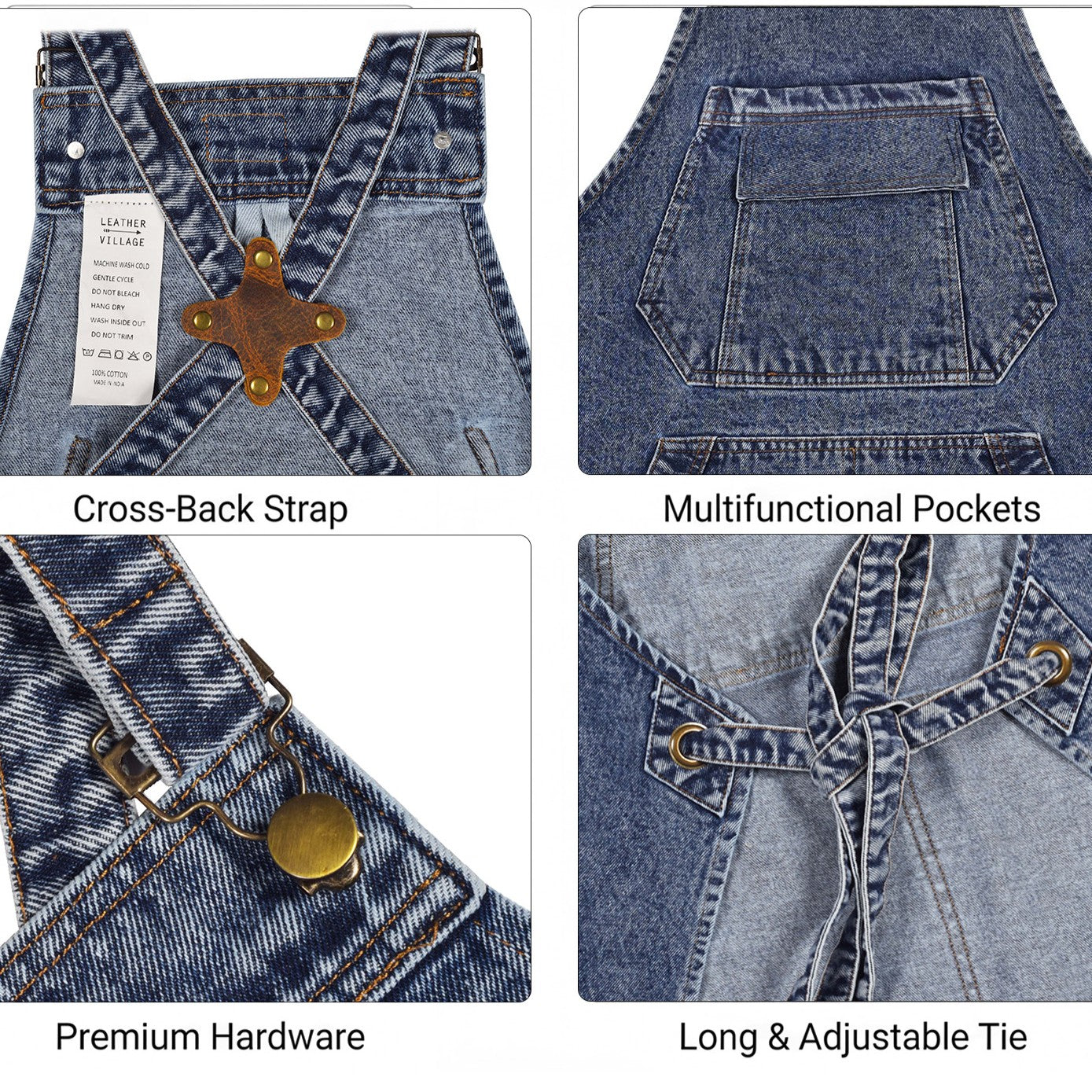 Denim Apron for Men & Women – DARKBLUE (M-XXL)