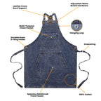 Denim Apron for Men & Women – DARKBLUE (M-XXL)