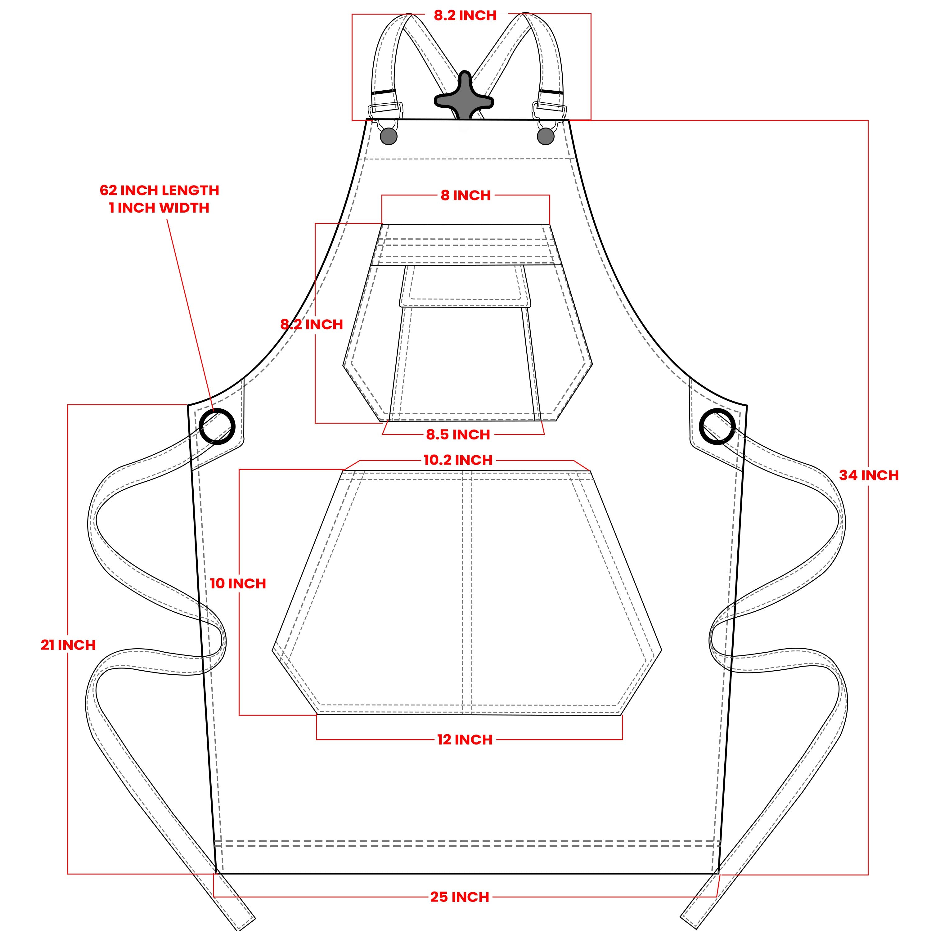 Denim Apron for Men & Women – DARKBLUE (M-XXL)
