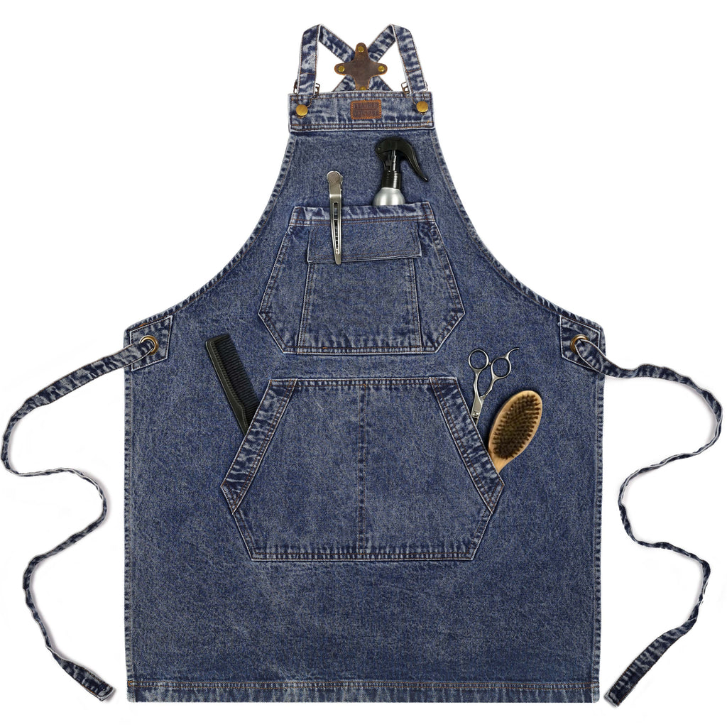 Denim Apron for Men & Women – DARKBLUE (M-XXL)