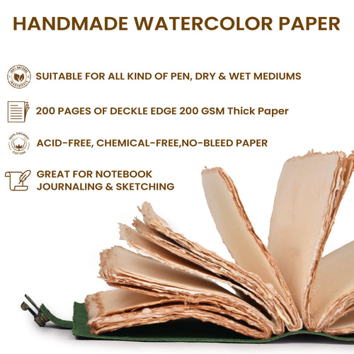 Leather Village Book of Shadows premium leather writing diary