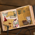 Leather Village rustic leather bound journal key design