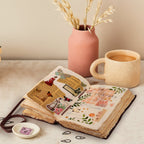 Leather Village floral embossed soft leather writing journal