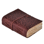 Floral Embossed Leather Journal- Fuchsia