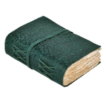 Floral Embossed Leather Journal- Turquoise