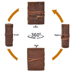 Floral Leather Notebook- Chocolate Brown Leather Village