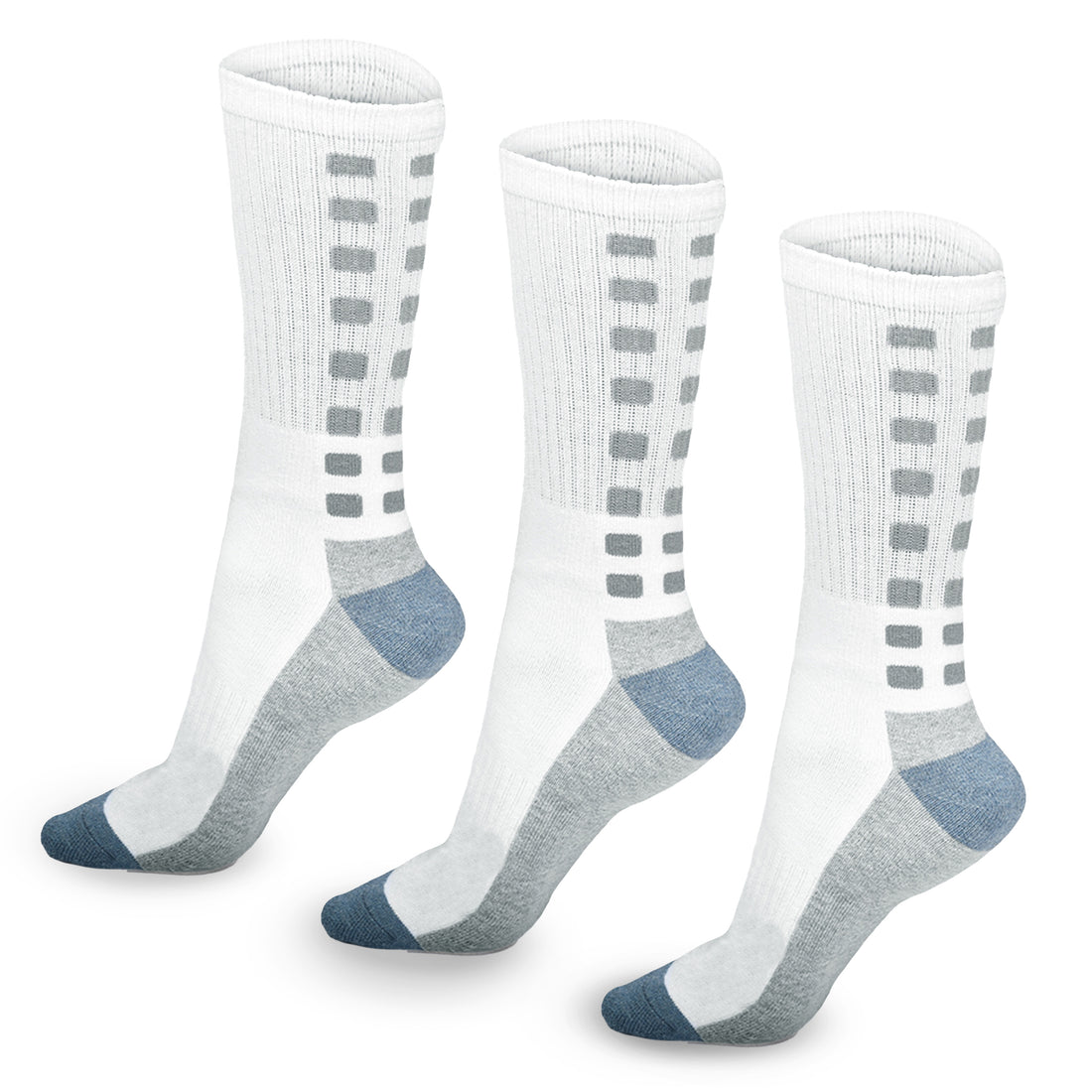 Grip Socks - Non-Slip Cushioned Comfort, Arch Support, Moisture-Wicking Running Socks for Men & Women Pack of 3