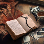 Leather Village floral textured leather journal writing book