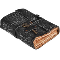 Leather Village floral pattern leather writing journal book