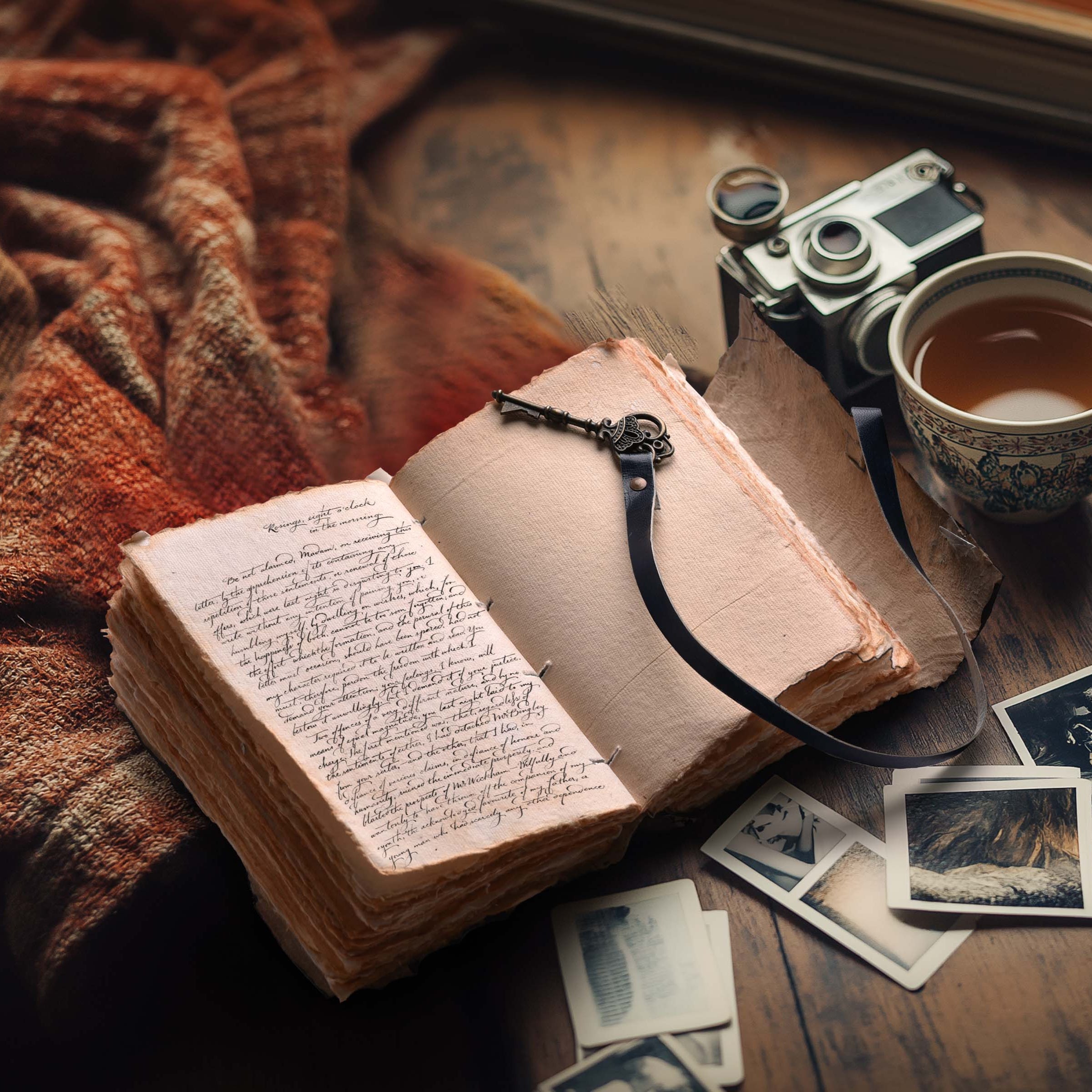 Gothic Journal- Turquoise Leather Village