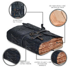 Gothic Journal- Turquoise Leather Village