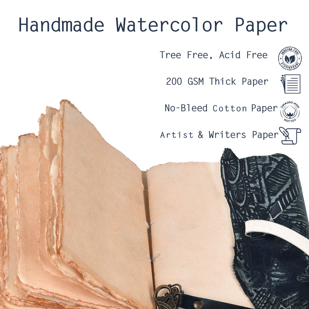 Gothic Journal- Turquoise Leather Village