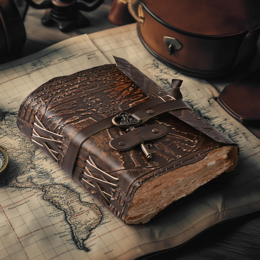 Gothic Journal- Brown Leather Village
