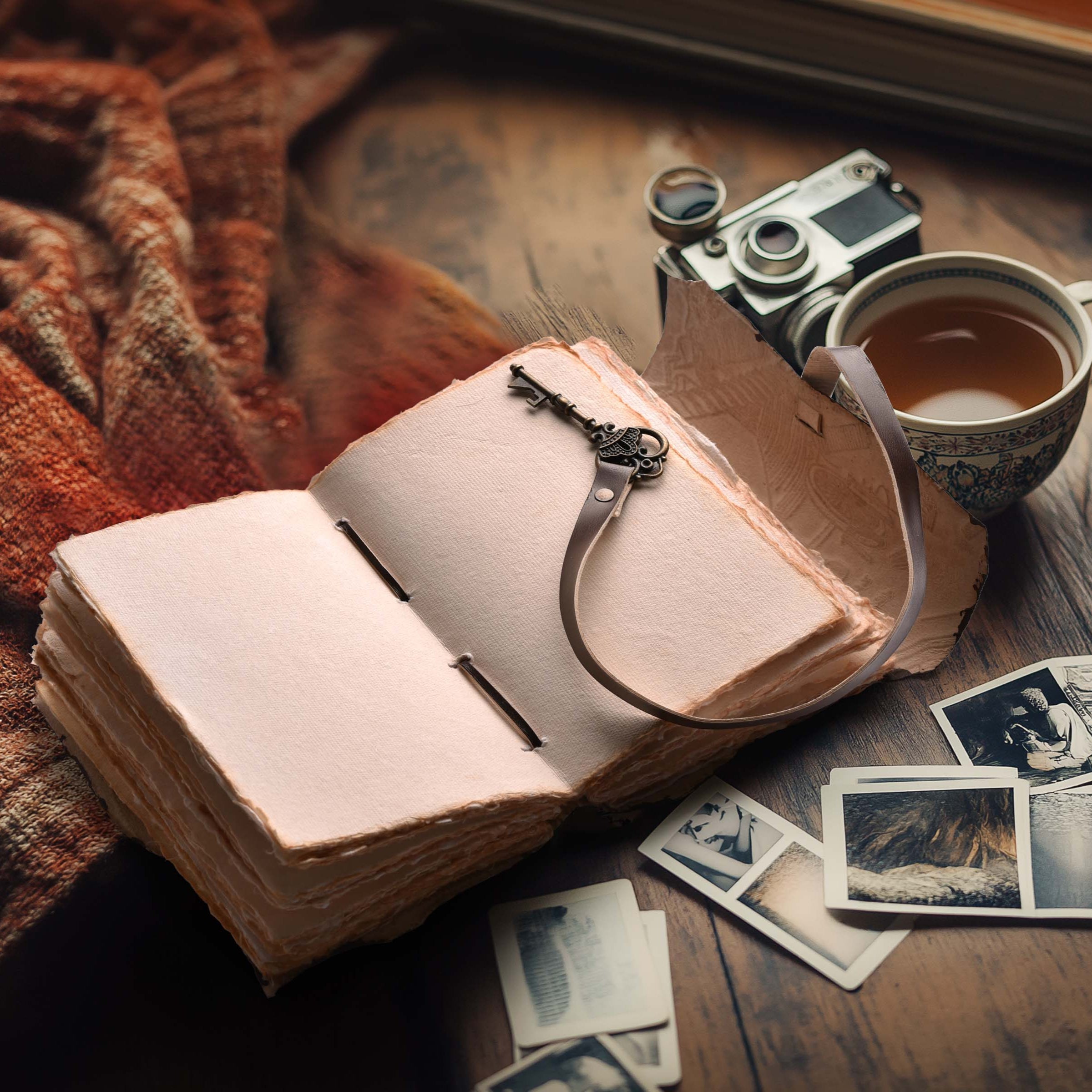 Gothic Journal- Brown Leather Village