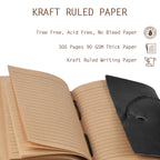 Leather Village antique style lined writing notebook