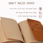 Leather Village rustic lined paper leather notebook diary