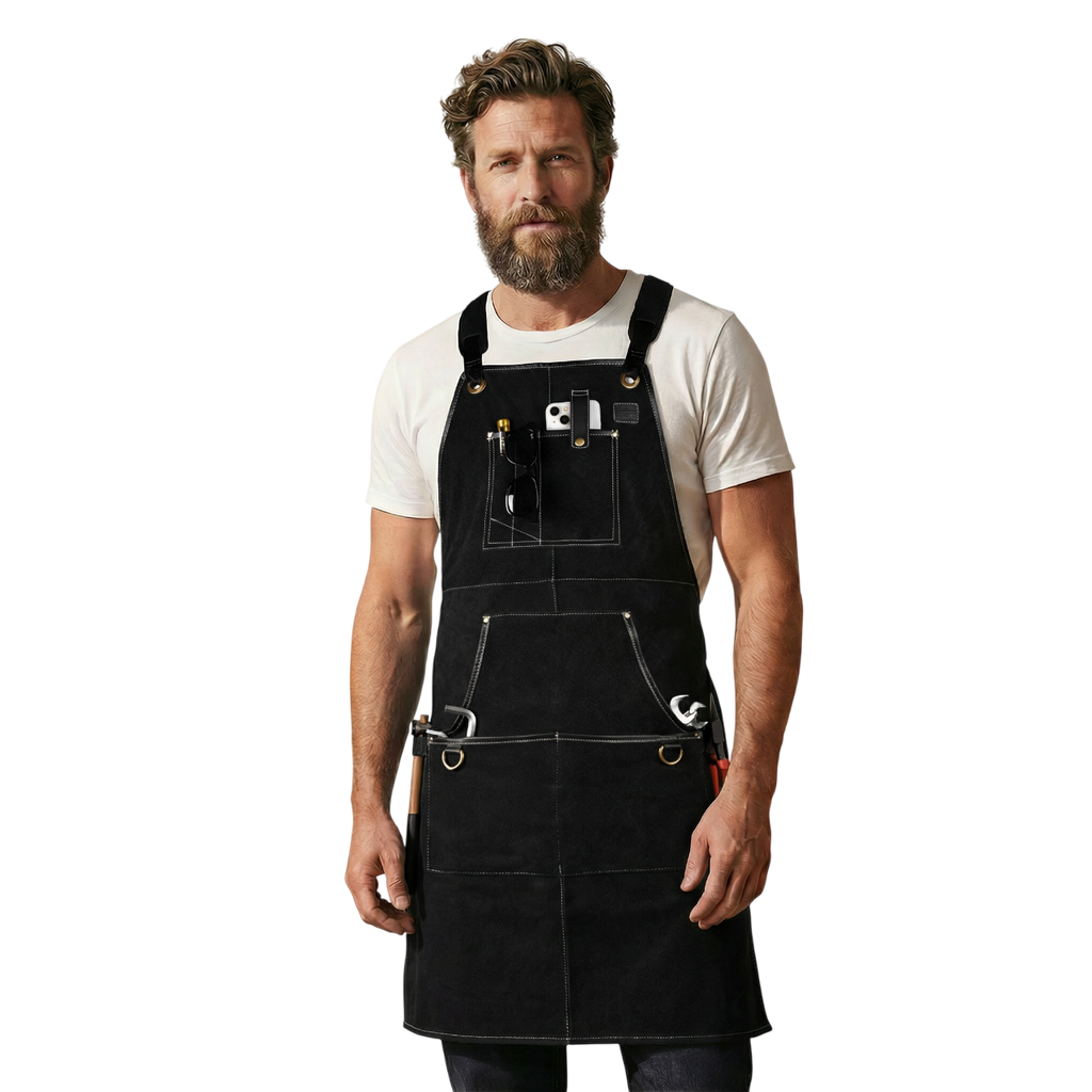 Black Leather Tool Apron Leather Village