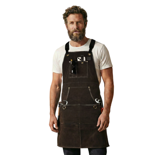 LEATHER VILLAGE - Heavy Duty Woodworking Apron for Men with Tool