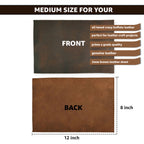 Full Grain Buff Leather Sheet - Dark Brown, 2mm Thick - Premium Craft Leather for Tooling, Upholstery, Workshops, and DIY Projects Leather Village