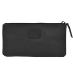 Leather Pencil Pouch Pen Case - Matte Black Leather Village