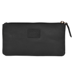 Leather Pencil Pouch Pen Case - Matte Black