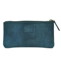 Leather Pencil Pouch Pen Case - Blue Leather Village
