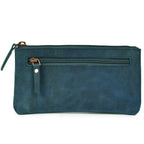 Leather Pencil Pouch Pen Case - Blue Leather Village