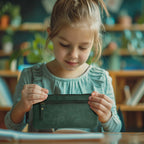 Leather Pencil Pouch Pen Case - Turquoise Leather Village