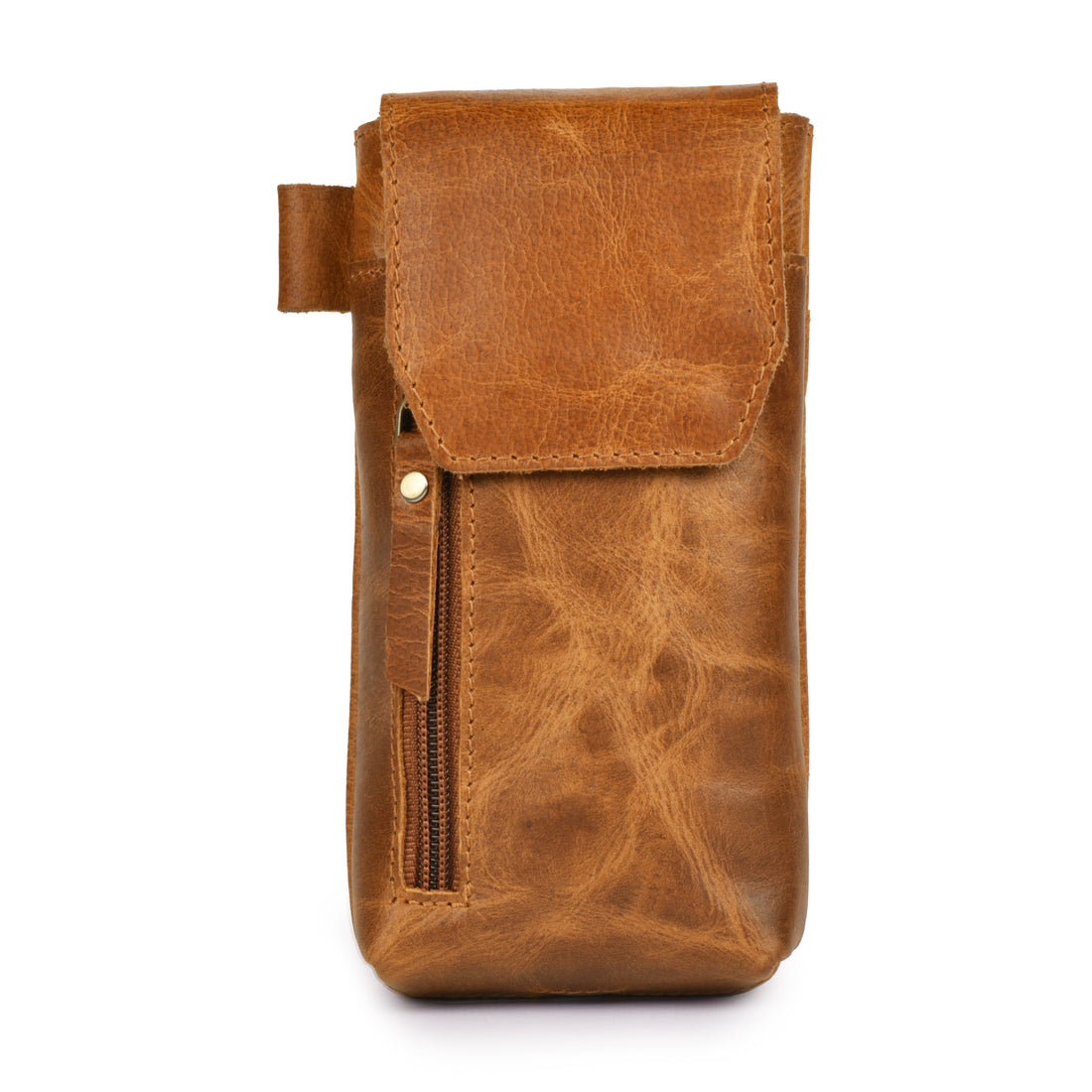 Leather Village Genuine Leather Phone Holster Pouch with Belt Clip, Magnetic Closure, ID Card Holder - Universal Case for iPhone, Samsung Galaxy, Google Pixel