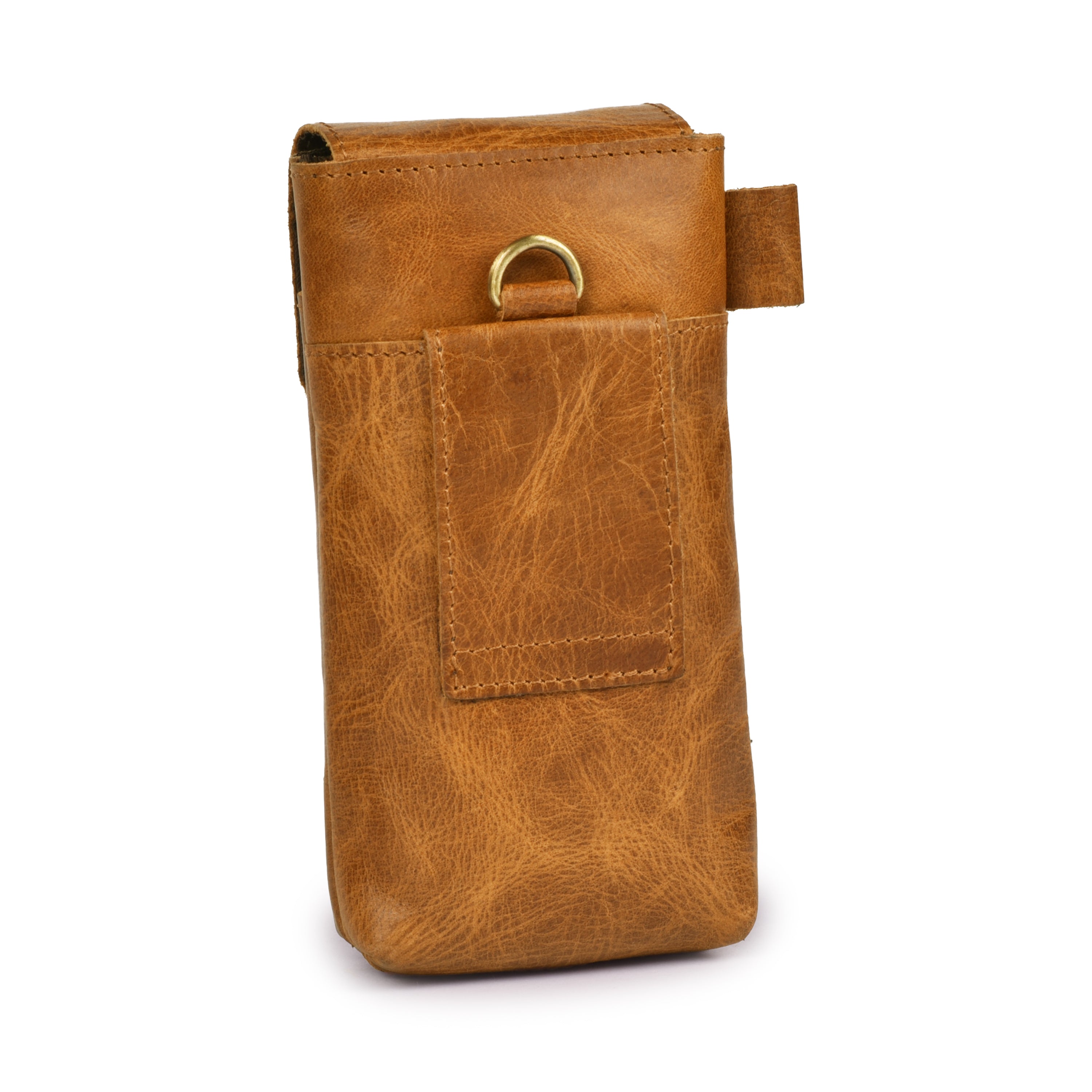 Leather Village Genuine Leather Phone Holster Pouch with Belt Clip, Magnetic Closure, ID Card Holder - Universal Case for iPhone, Samsung Galaxy, Google Pixel