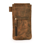 Leather Phone Holster Pouch - Rustic Brown