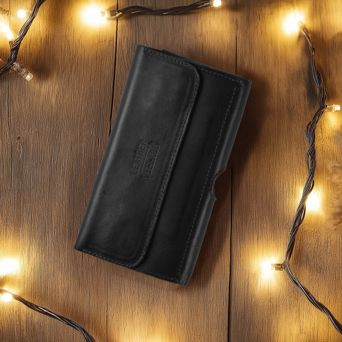 Leather Phone Holster Belt Clip Style for Men – Cell Phone Holsters Leather Belt Pouch – Horizontal Cell Phone Holder for Belt with Magnet Closure – Leather Cell Phone Holder for Belt