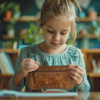 Leather Pencil Pouch Pen Case - Tan Leather Village