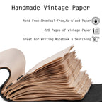 Leather Village vintage textured leather paper journal book