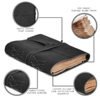 Leather Village luxury vintage leather paper notebook diary