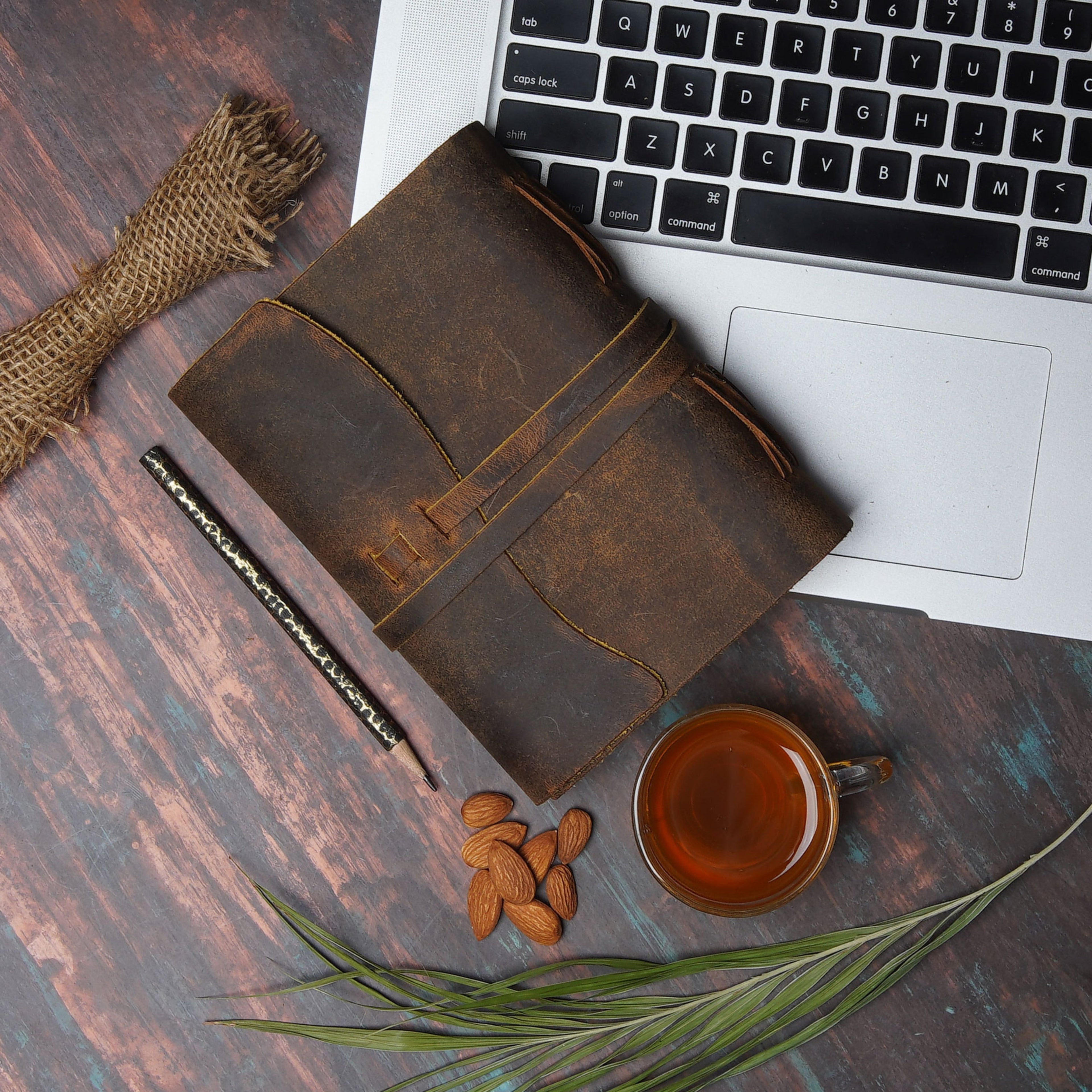 Leather Village antique style leather paper writing notebook