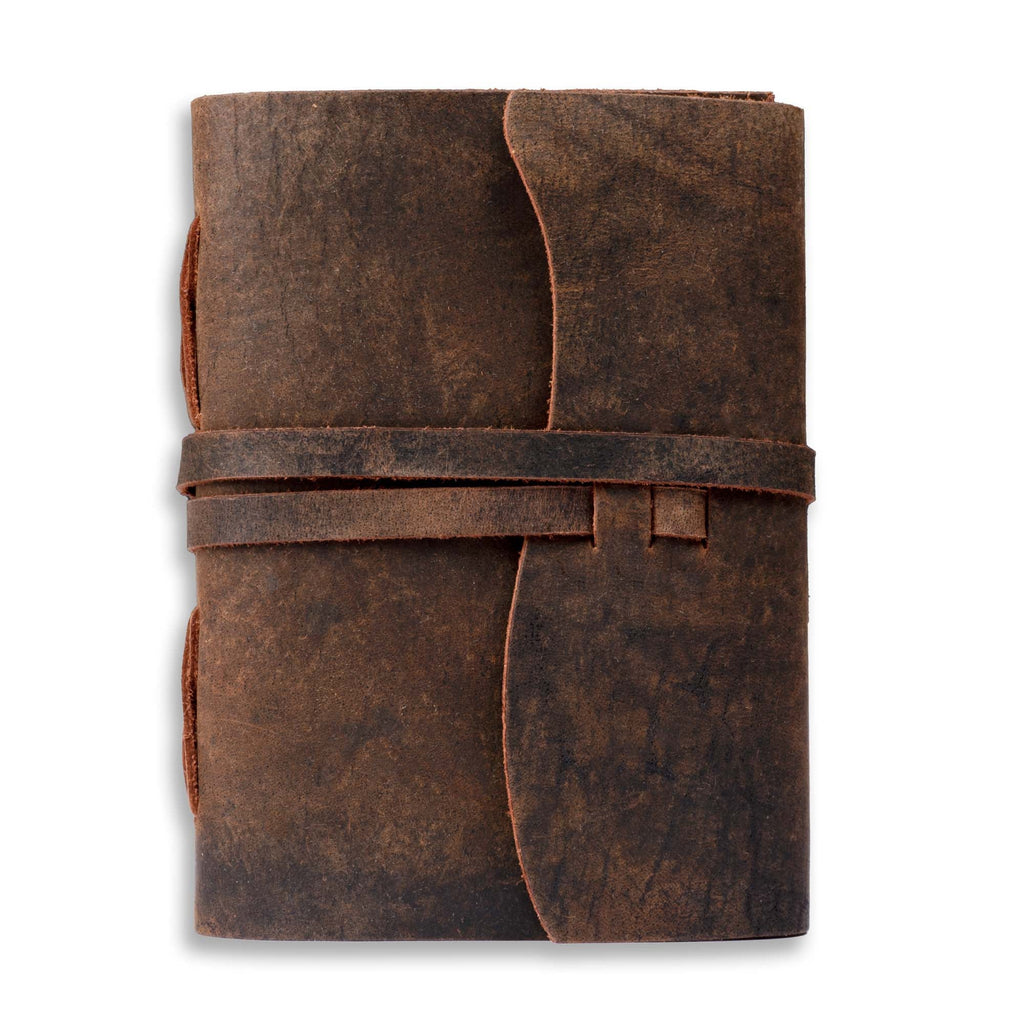 Leather Village vintage leather bound paper writing notebook