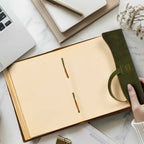 Vintage Paper Leather Notebook-Green Leather Village