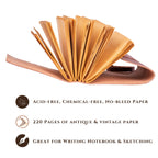 Vintage Paper Leather Notebook-Green Leather Village