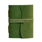 Vintage Paper Leather Notebook-Green Leather Village