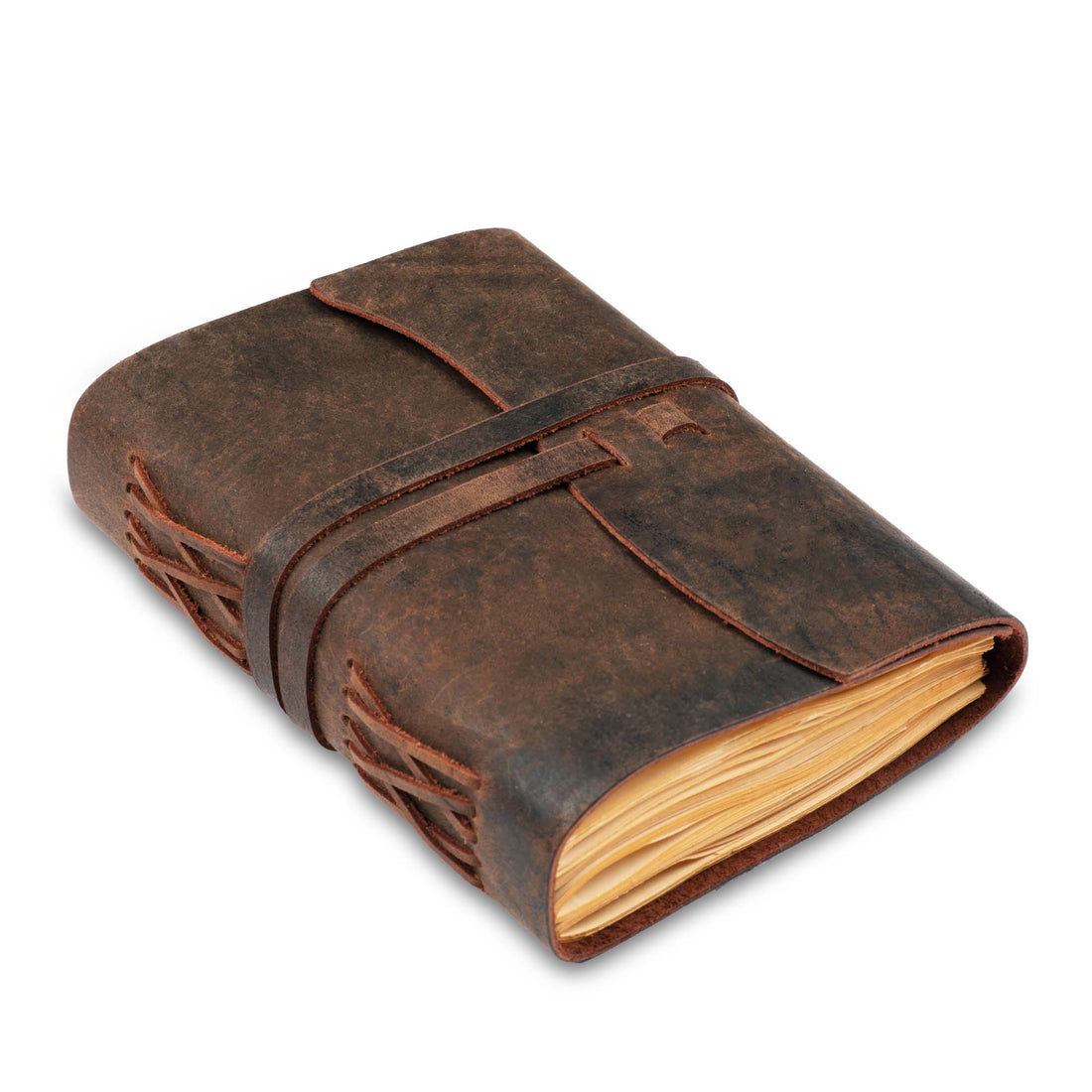 Leather Bound Journal - Notebook - Daily Planner - 7"X5" - 220 Pages