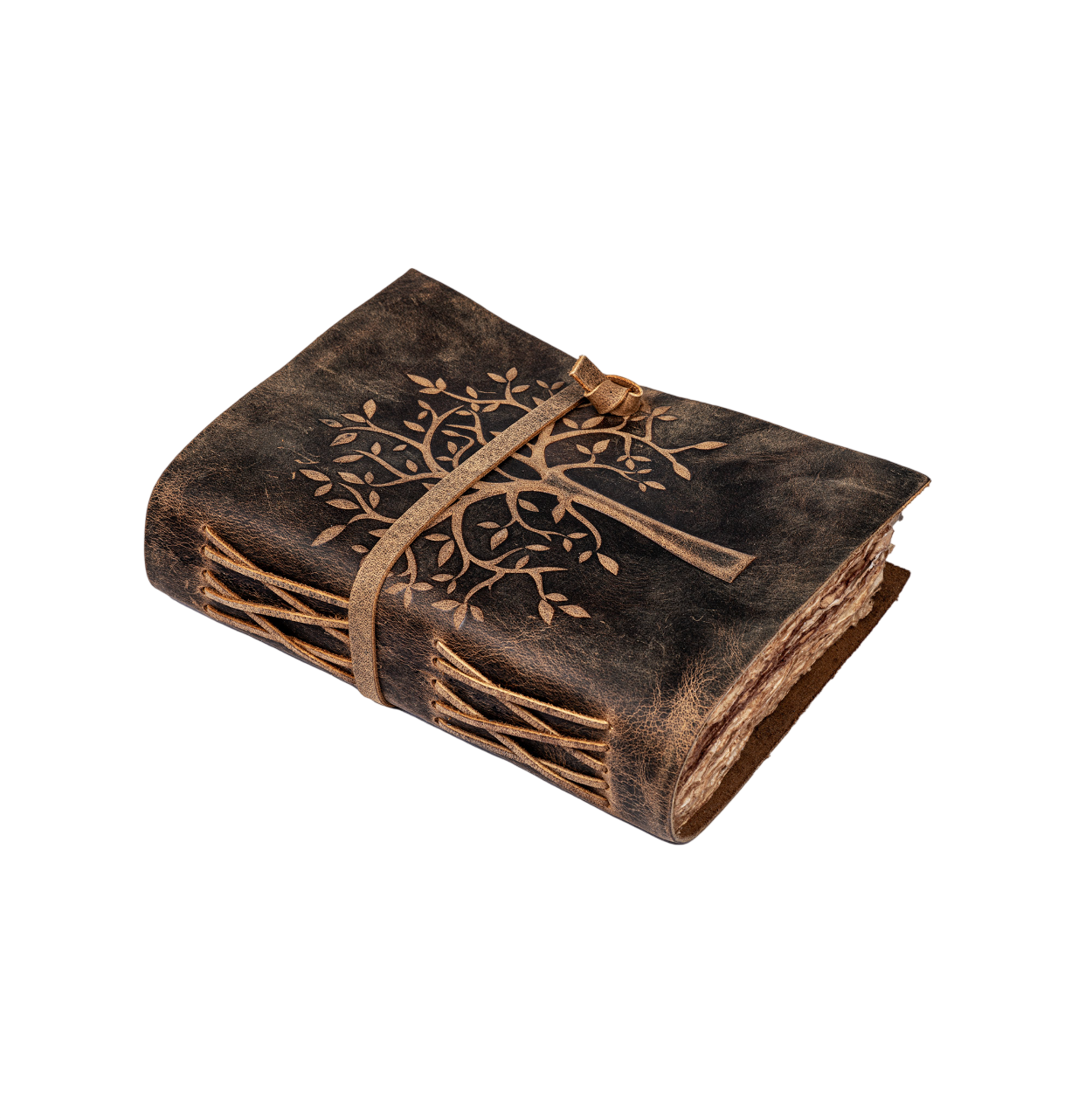 Tree of Life Leather Journal- Brown