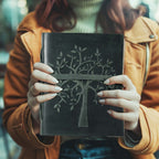 Tree of Life Leather Journal- Aqua Leather Village