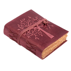 Tree of Life Journal- Fuchsia Leather Village