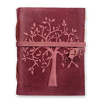 Tree of Life Journal- Fuchsia Leather Village